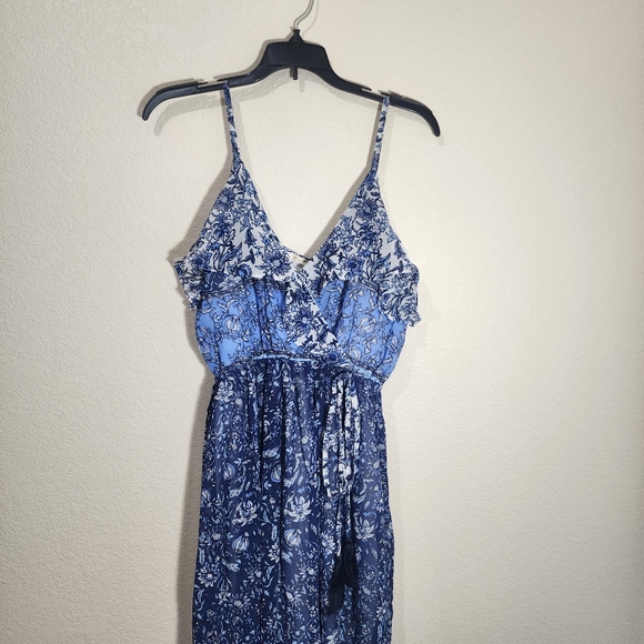 NWT Miss Me Ruffle Print Maxi Dress - Picture 8 of 15